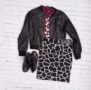 Michael Kors Giraffe Print Pencil Skirt